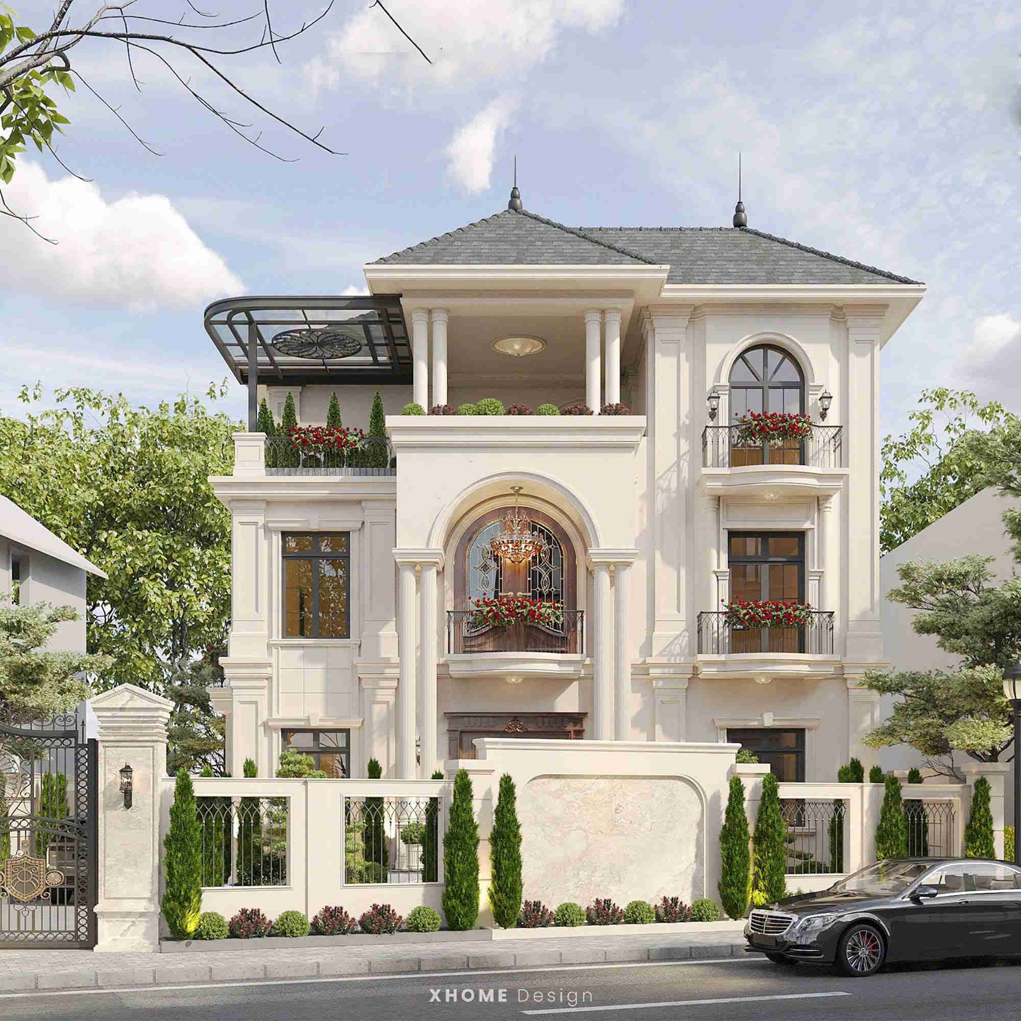 Bí Quyết Thiết Kế Xây Dựng Biệt Thự Đẳng Cấp Xứng Tầm Vị Thế 3 Biệt thự phong cách Tân cổ điển (Neoclassical Villa)