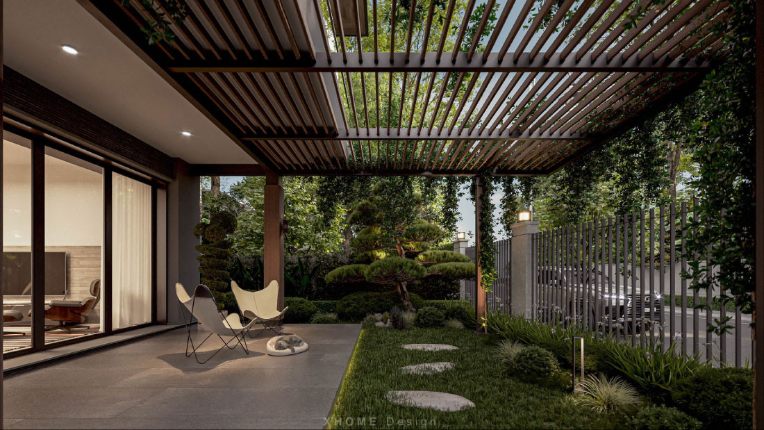 Biệt thự 1 tầng phong cách Hiện đại (Modern) không gian mở