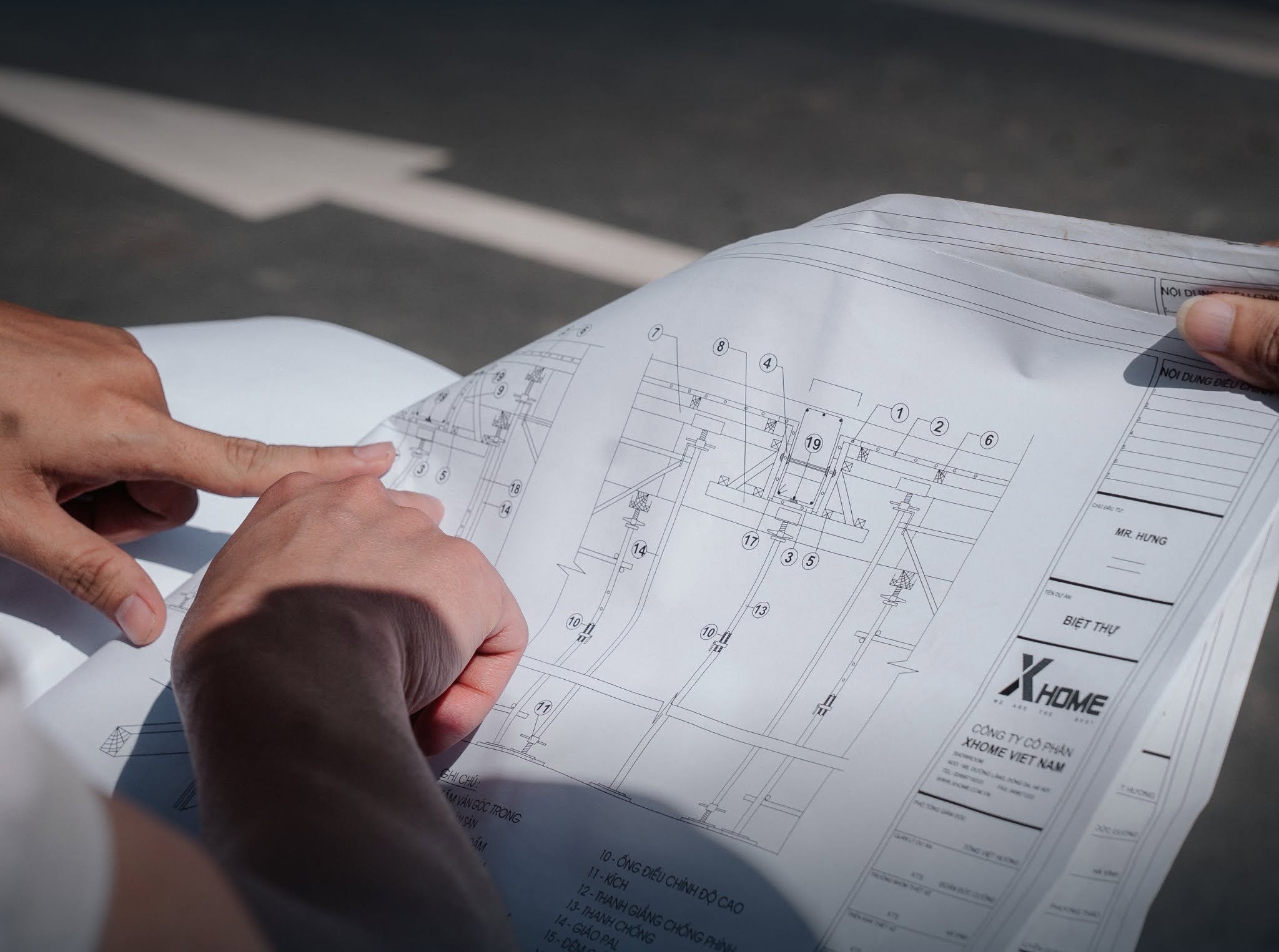 What items are included in the rough construction price of a villa at XHOME Saigon?
