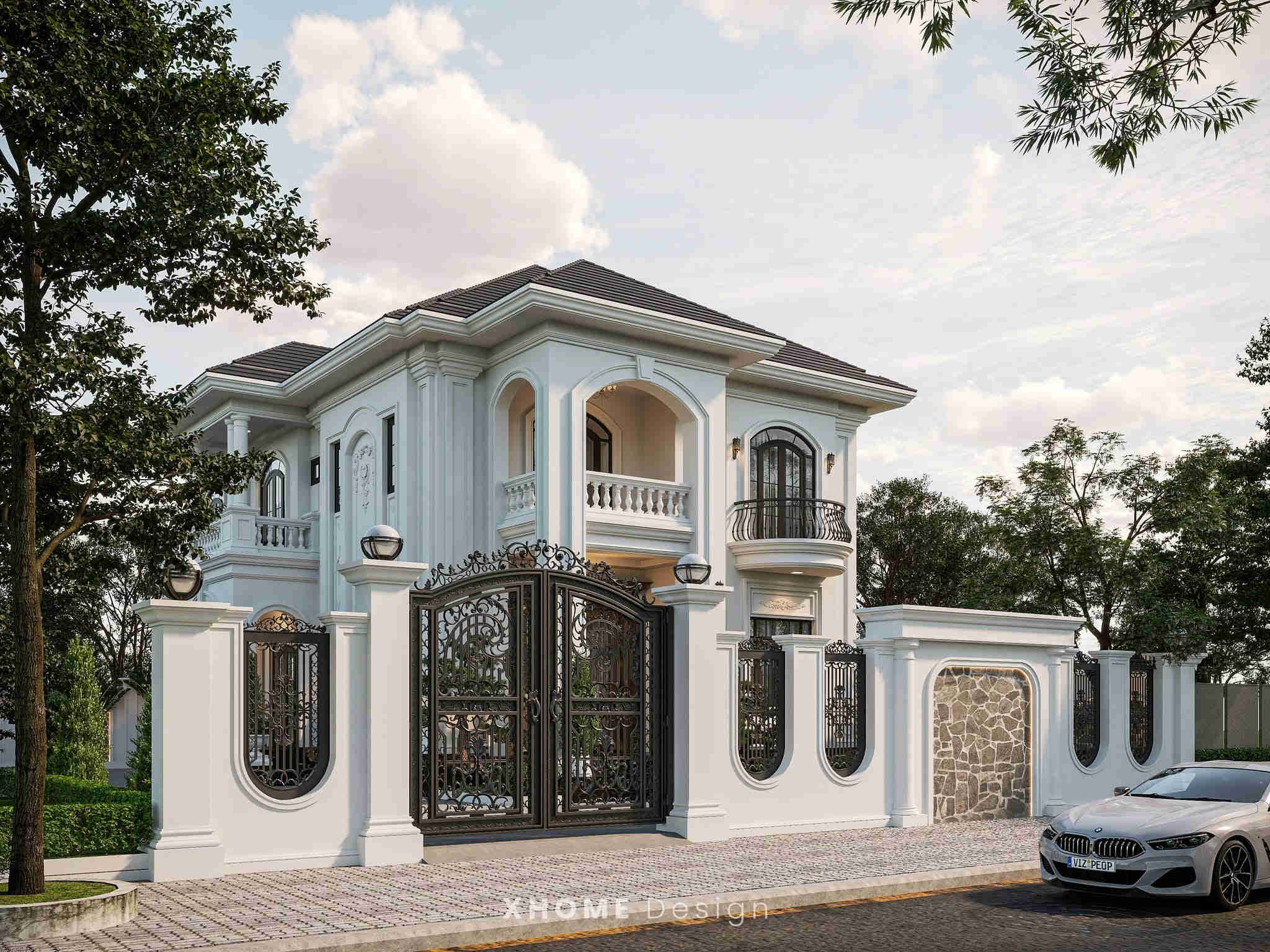 Latest Detailed Price List for a Complete 2-Story Villa Construction Package (2026) Cost of building a 2-story villa with a Thai-style roof.