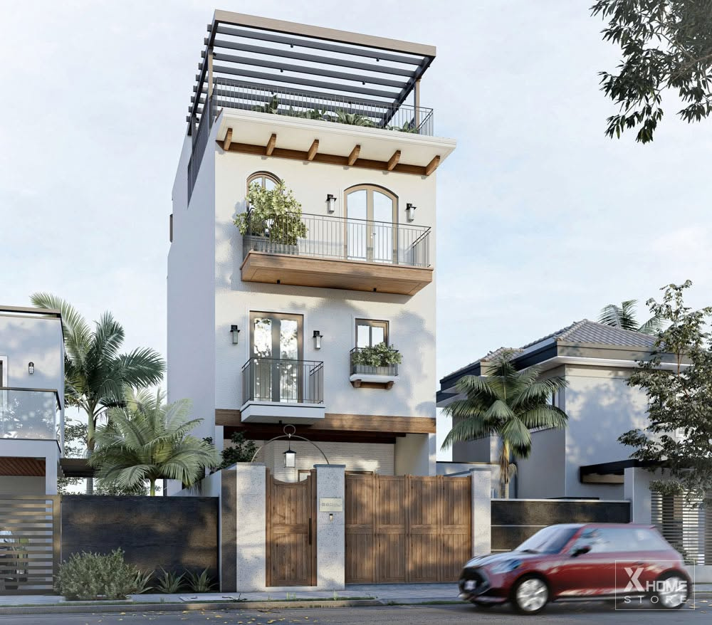 High-class townhouse design with a 5m wide facade.