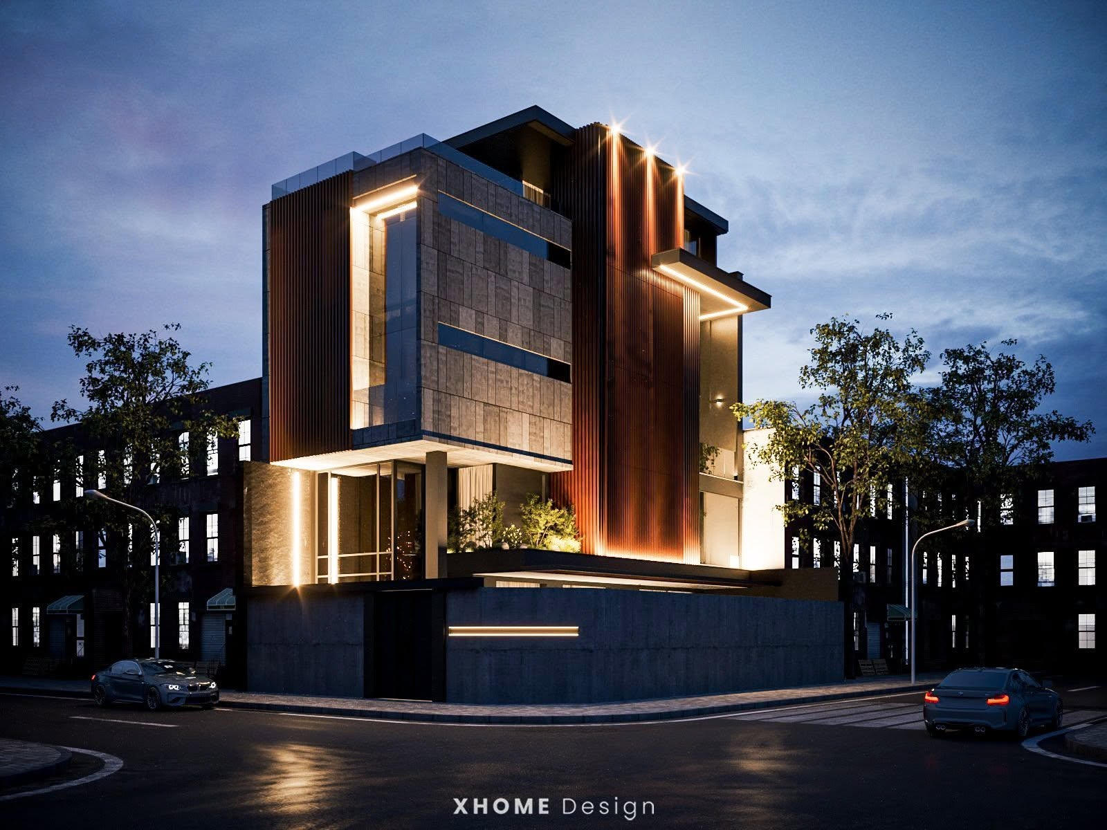 99+ Beautiful, Modern, and Functionally Optimized Townhouse Designs 12 Corner townhouse design (with two street frontages)