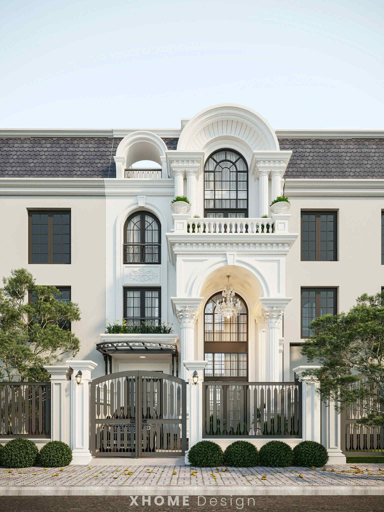 99+ Beautiful, Modern, and Functionally Optimized Townhouse Designs 2 Luxurious Neoclassical townhouse design
