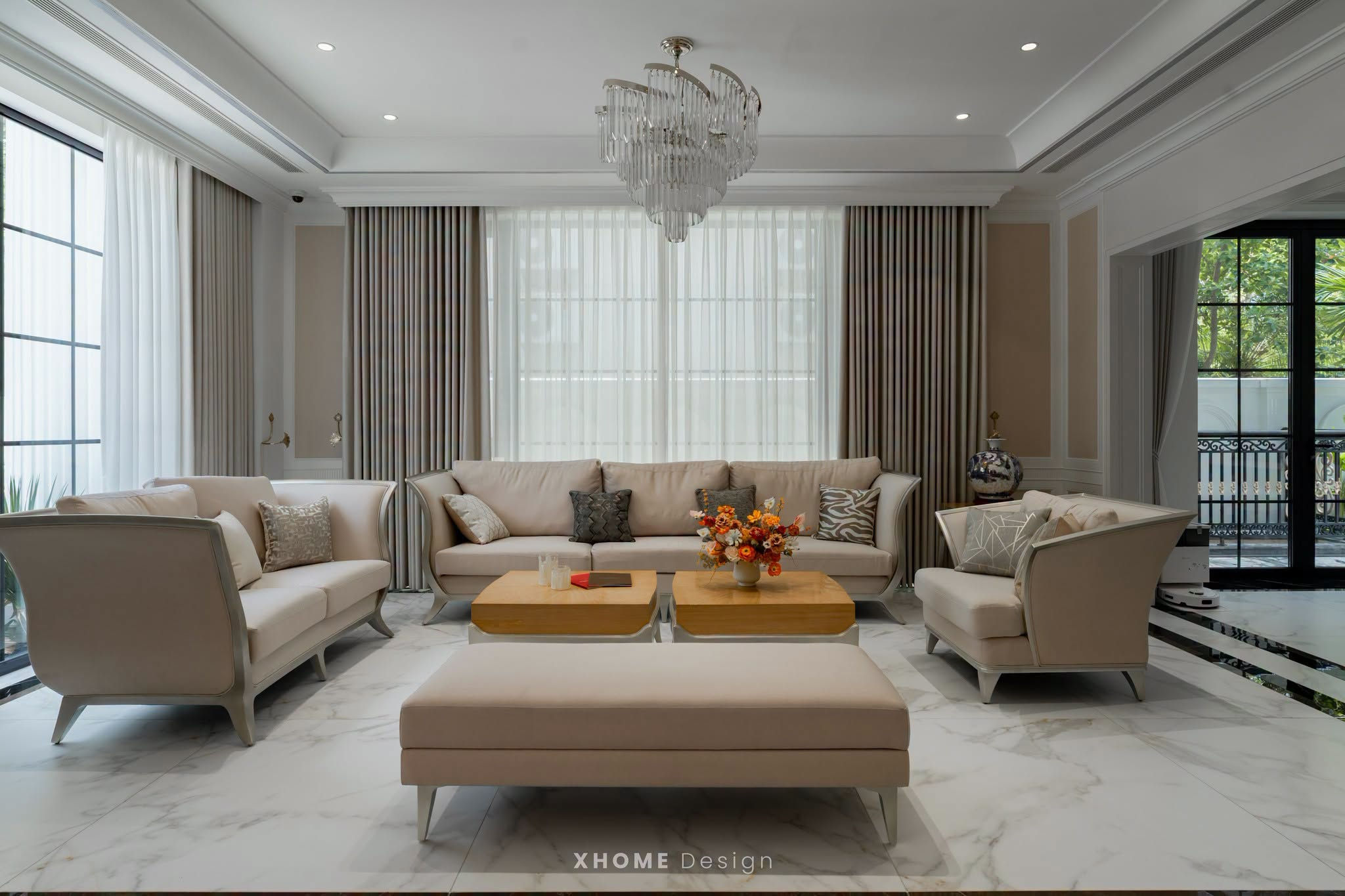 Thi công nội thất biệt thự Tân cổ điển 1 hầm 4 tầng - Vinhomes Riverside Villa 28